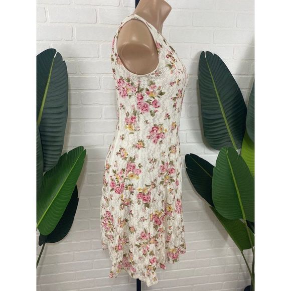 Perceptions New York white lace floral summer dress - Picture 4 of 7